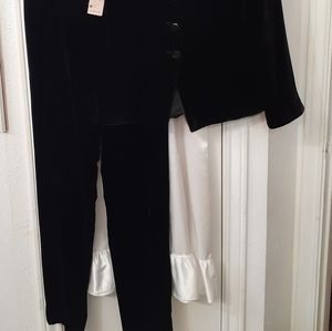Armani flowing black velvet pants